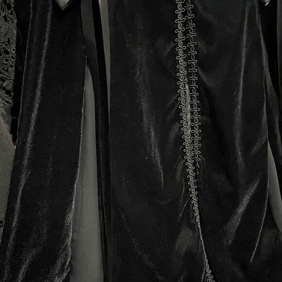 Vintage Jeannie Nitro Black Velvet Dress with Pink Heart - Picture 6 of 7